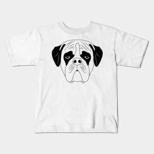 Boxer Dog Head Kids T-Shirt